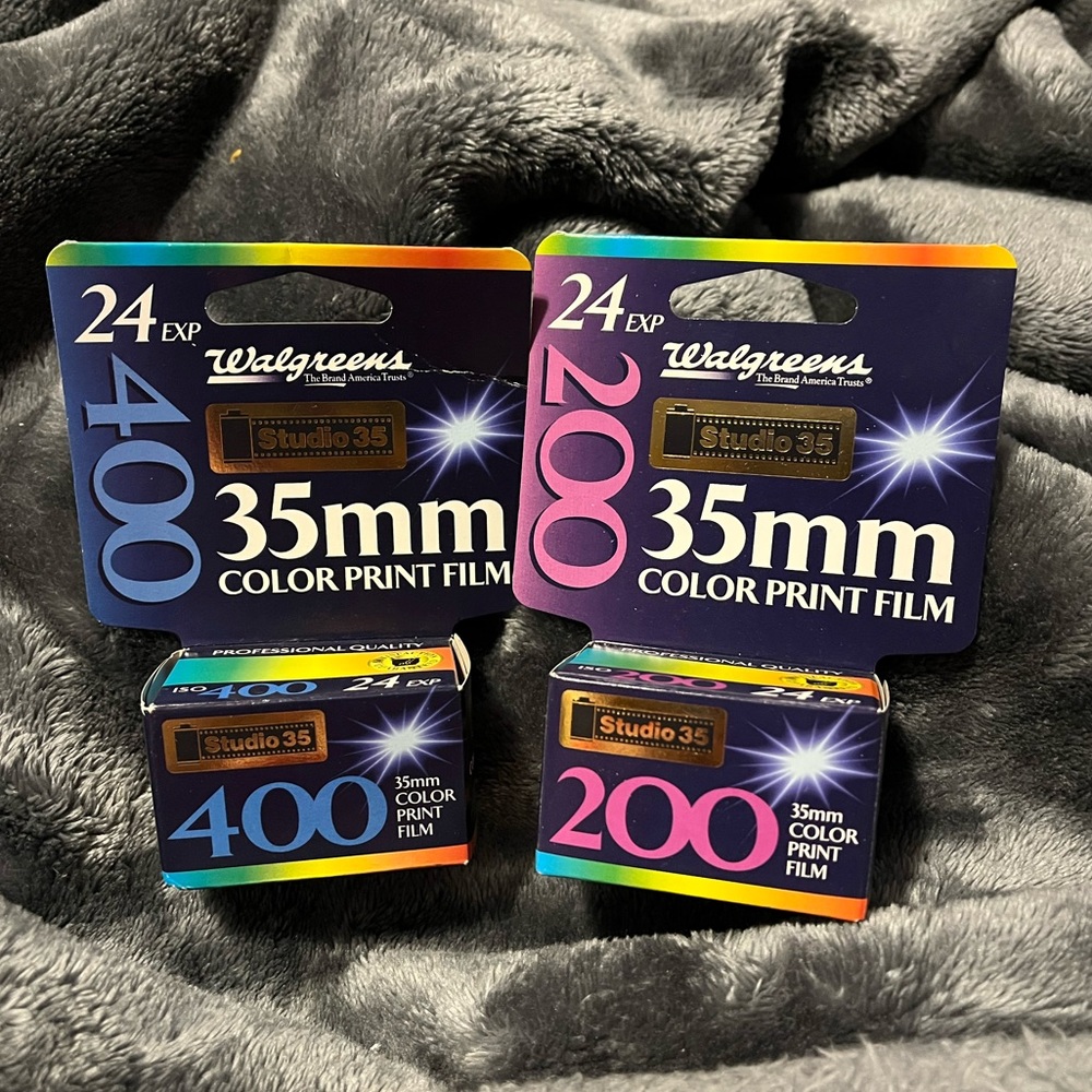 Two rolls 24 exp 35mm color print film Walgreens studio 35